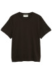 Thumbnail T-shirt en coton biologique chocolat uni pourvu d'une coupe droite