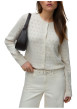 Thumbnail Gilet écru uni avec une coupe droite et des manches longues - Image 4