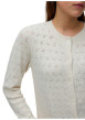 Thumbnail Gilet écru uni avec une coupe droite et des manches longues - Image 5
