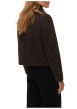 Thumbnail Blouson chocolat uni dotée d'une coupe droite et de manches longues - Image 3