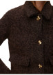 Thumbnail Blouson chocolat uni dotée d'une coupe droite et de manches longues - Image 5