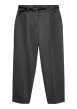 Thumbnail Pantalon chino anthracite uni avec une coupe droite et muni d'une ceinture