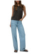 Thumbnail Gilet chocolat uni classique sans manche avec une coupe droite - Image 2