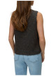 Thumbnail Gilet chocolat uni classique sans manche avec une coupe droite - Image 3