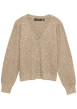 Thumbnail Gilet beige uni doté d'une coupe large avec des manches longues