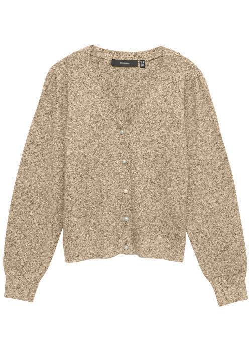 Gilet beige uni doté d'une coupe large avec des...