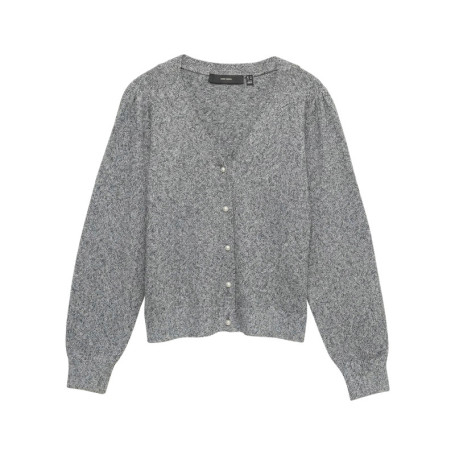 Gilet gris uni pourvu d'une coupe large avec...