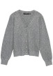 Thumbnail Gilet gris uni pourvu d'une coupe large avec des manches longues