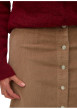 Thumbnail Jupe courte en coton camel unie dotée d'une coupe trapèze avec boutons - Image 5