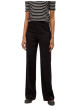 Thumbnail Pantalon noir uni avec une coupe flare muni d'un zip et d'un bouton - Image 3