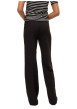 Thumbnail Pantalon noir uni avec une coupe flare muni d'un zip et d'un bouton - Image 4