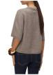 Thumbnail Pull taupe uni avec une coupe large et des manches 3/4 amples - Image 3