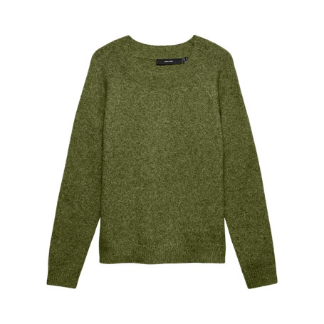 Pull kaki uni pourvu d'une coupe droite et de...