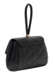 Thumbnail Mini sac noir uni muni d'une fermeture à rabat avec pression - Image 2