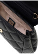 Thumbnail Mini sac noir uni muni d'une fermeture à rabat avec pression - Image 3