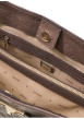 Thumbnail Sac porté mains taupe à motif monogramme avec une fermeture à pression - Image 3