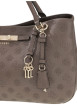 Thumbnail Sac porté mains taupe à motif monogramme avec une fermeture à pression - Image 4