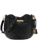Thumbnail Sac à bandoulière noir à motif monogramme avec fermeture à pression