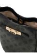 Thumbnail Sac à bandoulière noir à motif monogramme avec fermeture à pression - Image 3