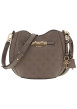 Thumbnail Sac à bandoulière taupe à motif monogramme avec une fermeture à zip