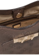 Thumbnail Sac à bandoulière taupe à motif monogramme avec une fermeture à zip - Image 4