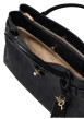 Thumbnail Sac porté mains noir à motifs monogrammes muni d'une fermeture à zip - Image 3