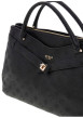 Thumbnail Sac porté mains noir à motifs monogrammes muni d'une fermeture à zip - Image 4