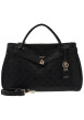 Thumbnail Sac porté mains noir à motifs monogrammes muni d'une fermeture à zip - Image 6