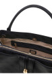 Thumbnail Sac à main porté épaule noir à imprimé monogramme avec une fermeture à pression - Image 3