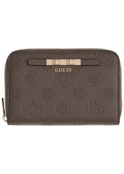 Portefeuille taupe à motif monogramme avec une...