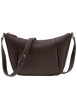 Thumbnail Sac marron uni à bandoulière réglable et muni d'une fermeture à zip