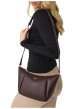 Thumbnail Sac marron uni à bandoulière réglable et muni d'une fermeture à zip - Image 5