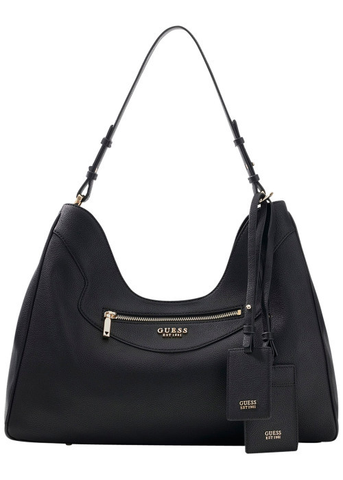 Sac à main porté épaule noir uni avec une...
