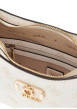 Thumbnail Sac à main porté épaule blanc à motifs monogrammes muni d'un zip - Image 3