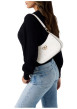 Thumbnail Sac à main porté épaule blanc à motifs monogrammes muni d'un zip - Image 5