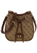 Thumbnail Mini sac beige à imprimé monogramme muni d'une fermeture à pression