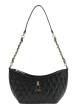 Thumbnail Sac à bandoulière noir à imprimé monogramme muni d'une fermeture à zip