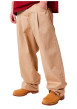 Thumbnail Pantalon 5 poches en coton beige uni avec une coupe bootcut - Image 3