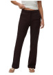 Thumbnail Pantalon chino chocolat uni avec une coupe droite muni d'un zip - Image 3