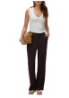 Thumbnail Pantalon chino chocolat uni avec une coupe droite muni d'un zip - Image 5