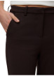 Thumbnail Pantalon chino chocolat uni avec une coupe droite muni d'un zip - Image 6