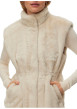 Thumbnail Gilet écru uni en fausse fourrure pourvue d'une coupe cintrée - Image 4