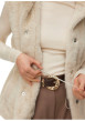 Thumbnail Gilet écru uni en fausse fourrure pourvue d'une coupe cintrée - Image 5