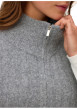 Thumbnail Gilet gris uni pourvu d'une coupe droite et de manches courtes - Image 5