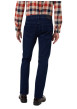 Thumbnail Jean bleu brut en coton mélangé avec une coupe tapered et 5 poches - Image 2