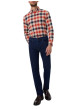 Thumbnail Jean bleu brut en coton mélangé avec une coupe tapered et 5 poches - Image 3