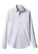 Thumbnail Chemise en coton bleu ciel à motifs avec une coupe slim et un col à revers