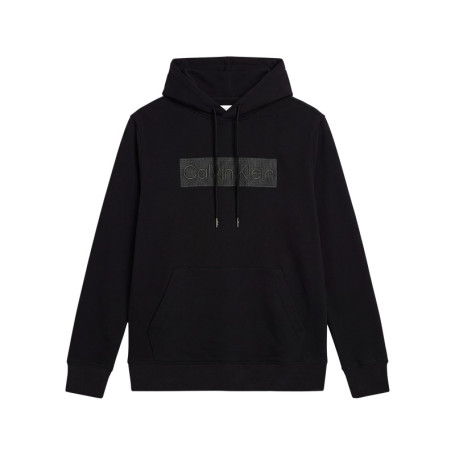 Sweat en coton noir à coupe droite avec une...