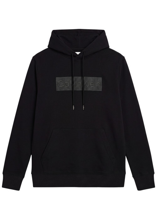 Sweat en coton noir à coupe droite avec une...