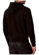 Thumbnail Sweat en coton noir à coupe droite avec une capuche et un logo brodé - Image 4